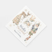 Wintermondländer Glitzer wunderbarer Geburtstag Serviette (Ecke)