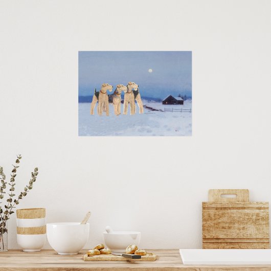 Wintermondlicht Poster (Küche)