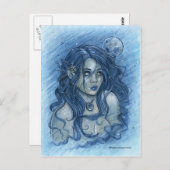 Wintermondpostkarte Postkarte (Vorne/Hinten)