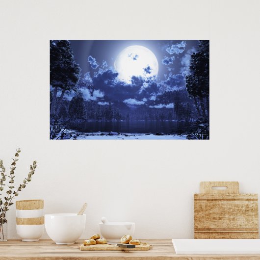 Wintermoon Poster (Küche)