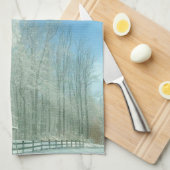 Wintermorgen Geschirrtuch (Viertel Falte)