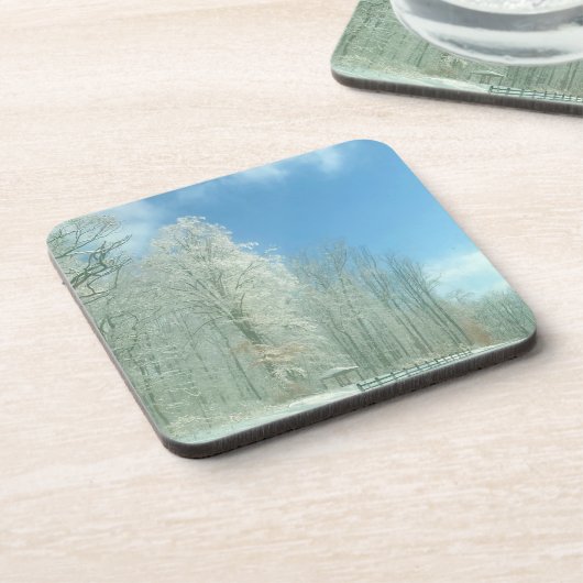 Wintermorgen Getränkeuntersetzer (Linke Seite)