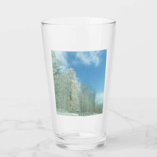 Wintermorgen Glas (Vorderseite)