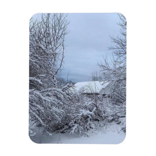 Wintermorgen Magnet (Vertikal)