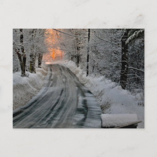 Wintermorgen-Sonnenlicht-Fotografie Postkarte