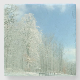 Wintermorgen Steinuntersetzer