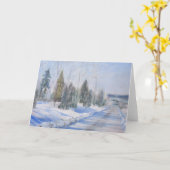 Wintermorgendliche Grußkarte Karte (Gelbe Blume)