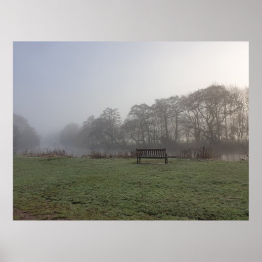Wintermorgendliche Wanderung im Park Poster (Vorne)