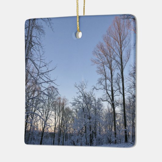 Wintermorgendlicht I Keramikornament (Links)