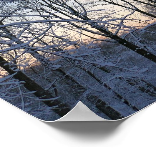Wintermorgendlicht I Poster (Ecke)