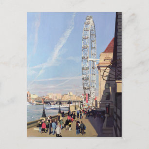Wintermorgens am Londoner Auge Postkarte