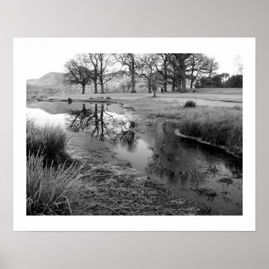 Wintermorgens: Strandshag Bay, Derwentwater Post Poster (Vorne)