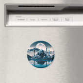 Wintermoschee Masjid Kühlschrankmagnet (In Situ (Geschirrspüler))