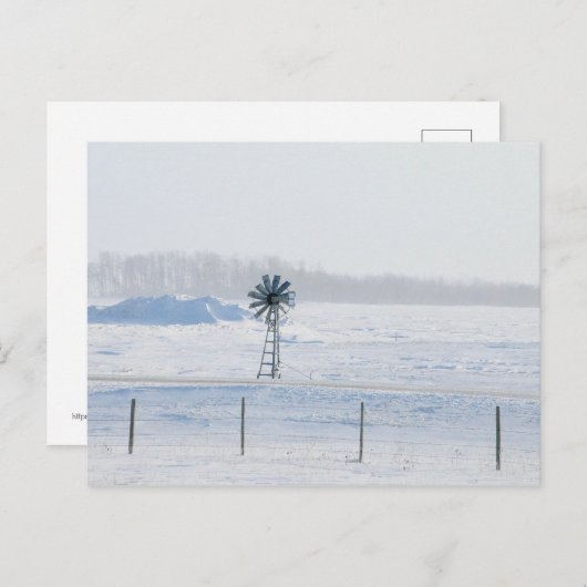 Wintermühle Postkarte (Vorne/Hinten)