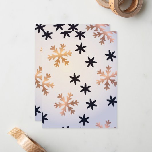 Wintermuster 12 mitteilungskarte (Vorderseite/Rückseite Beispiel)