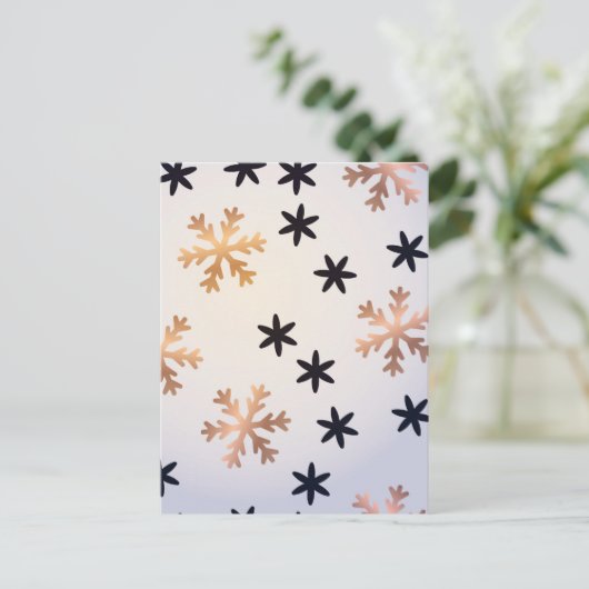 Wintermuster 12 postkarte (Stehend Vorderseite)