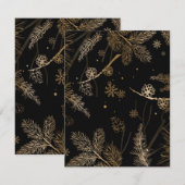 Wintermuster 3 mitteilungskarte (Vorne/Hinten)