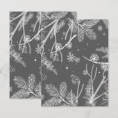 Wintermuster 4 mitteilungskarte (Vorne/Hinten)