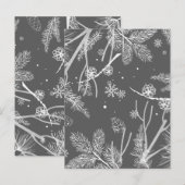Wintermuster 4 postkarte (Vorne/Hinten)