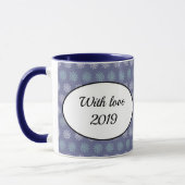 Wintermuster Blau und Weiße Schneeflocken Tasse (Links)