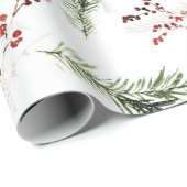 Wintermuster Hirsch- und Brunnenfutter Geschenkpapier (Rolleneckpunkt)