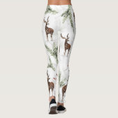 Wintermuster Hirsch- und Brunnenfutter Leggings (Rückseite)