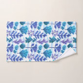 Wintermuster mit schneebedeckten Bäumen Badhandtuch Set (Handtuch)