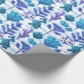 Wintermuster mit schneebedeckten Bäumen Geschenkpapier (Ecke)