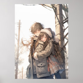 Wintermütze: Eine anime-Liebe im Schneefall Poster