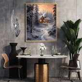 Wintermütze: Zuhause in Eis und Schnee umgebaut Poster