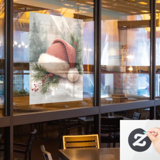 Wintermützen-Fensteraufkleber Fensteraufkleber (Restaurantfenster)