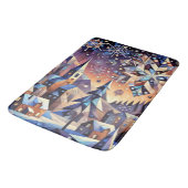 Winternacht Art Bath Mat Badematte (Schrägansicht)