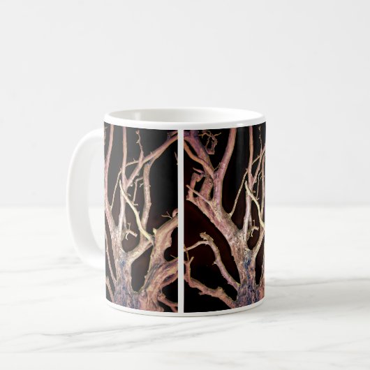 WINTERNACHT BAUM KAFFEETASSE (Vorderseite Links)