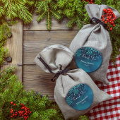 Winternacht Danke Runder Aufkleber