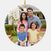 Winternacht Erste Weihnachten in unserer neuen Zuh Keramik Ornament (Hinten)