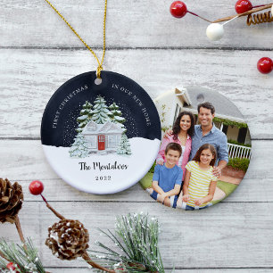 Winternacht Erste Weihnachten in unserer neuen Zuh Keramik Ornament