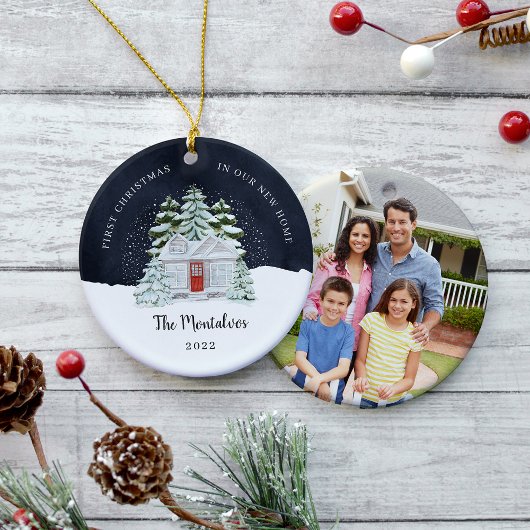 Winternacht Erste Weihnachten in unserer neuen Zuh Keramik Ornament