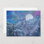 Winternacht Feiertagspostkarte (Vorne/Hinten)