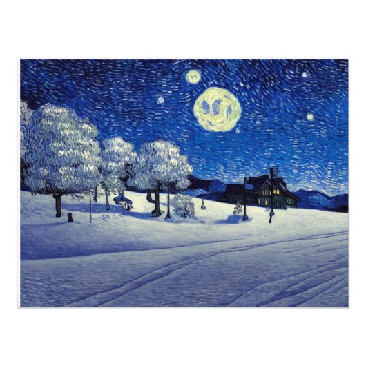 Winternacht Fotodruck (Vorne)