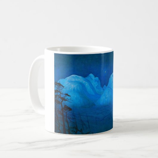 Winternacht in den Bergen von Harald Sohlberg Kaffeetasse (Vorderseite Links)