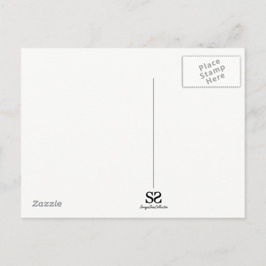 Winternacht mit Stern von Bethlehem Postkarte (Rückseite)