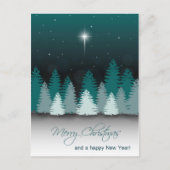 Winternacht mit Stern von Bethlehem Postkarte (Vorderseite)