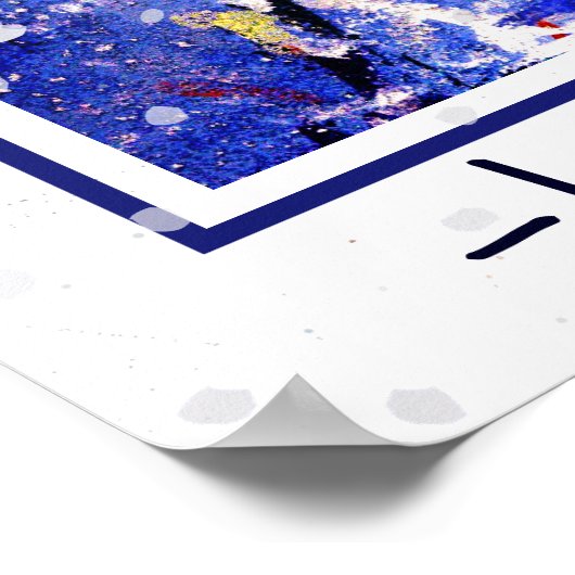 Winternacht. Moon Crescent. Russland Poster (Ecke)