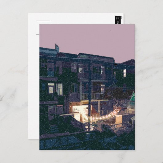 Winternacht: nuit d'hiver postkarte (Vorne/Hinten)