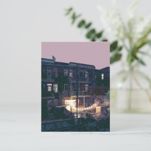 Winternacht: nuit d'hiver postkarte (Stehend Vorderseite)