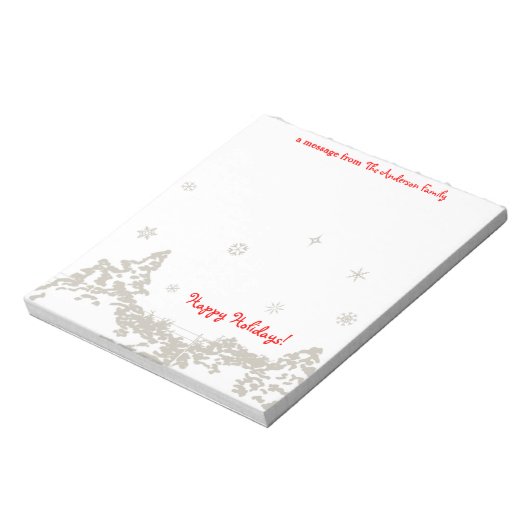 Winternacht Personalisiert Notizblock (Rotiert)