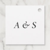 Winternacht & Pine Tree Moderne Hochzeit im Wasser Geschenkanhänger (Rückseite)