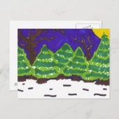 Winternacht Postkarte (Vorne/Hinten)