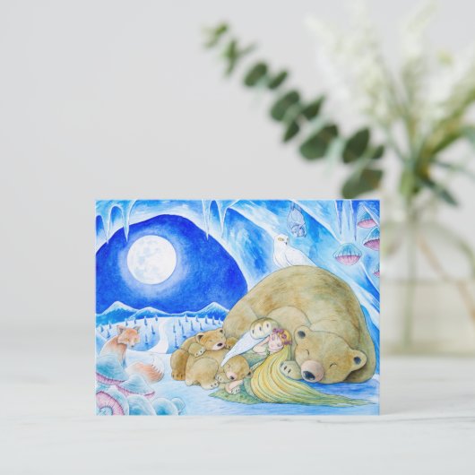 "Winternacht" Postkarte (Stehend Vorderseite)