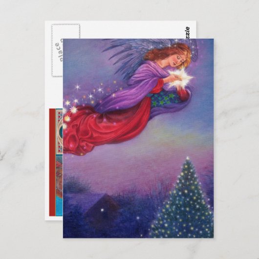 Winternacht Postkarte (Vorne/Hinten)